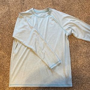 Mens medium light blue Nike long sleeve. Dri fit